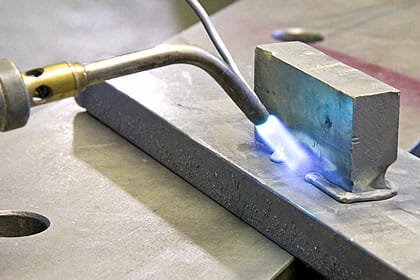 Nuclead welds lead items with any alloy, with any diameter wire required